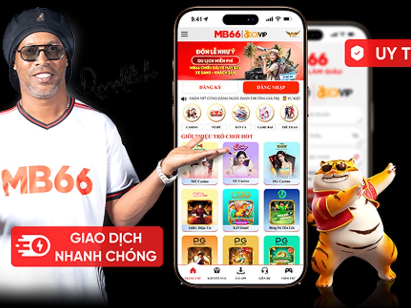Điện thoại thông minh hiển thị ứng dụng Mega Casino với giao diện cá cược thể thao