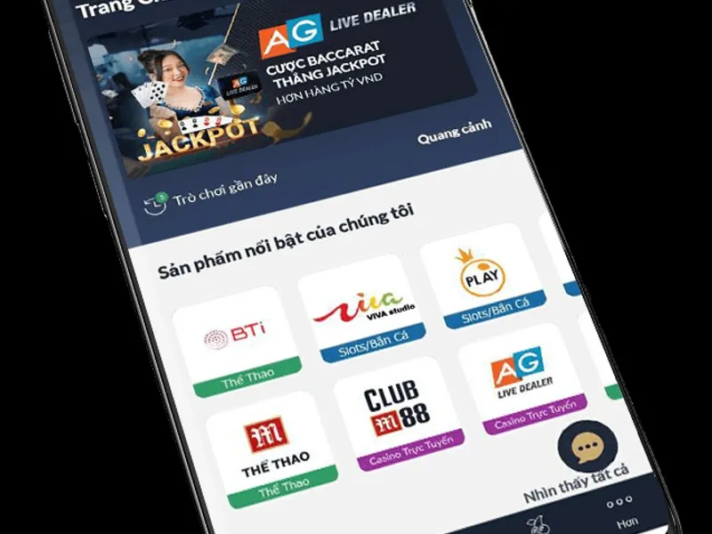 Hình ảnh sảnh casino trực tuyến với người chia bài thật tại mega casino
