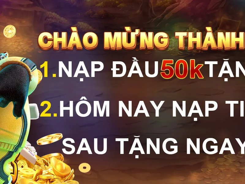 Hình ảnh tiền thưởng chào mừng tại Mega Casino với các biểu tượng tiền vàng và pháo hoa